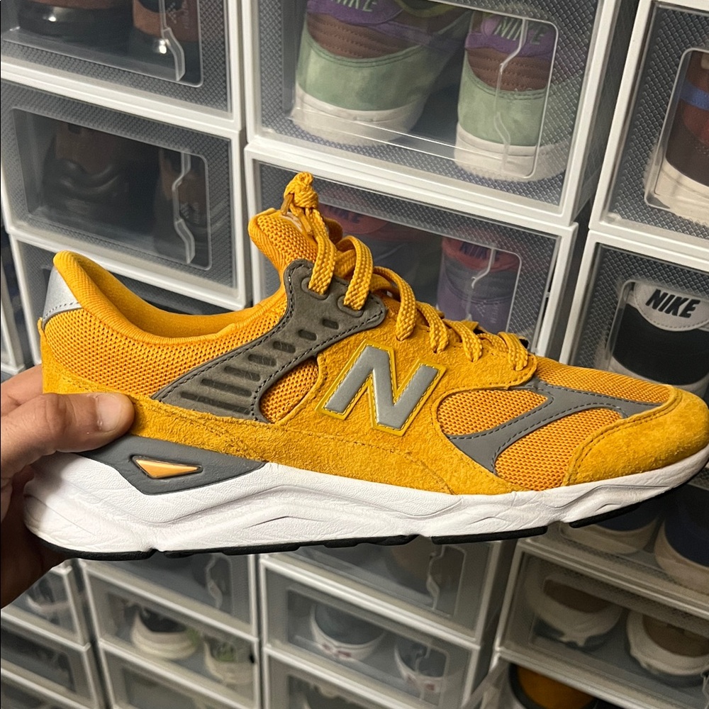 New Balance Mustard and Gray Sneakers